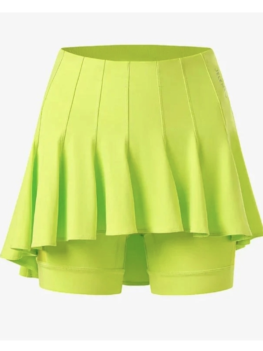 Jelenew Athletic Skort Skirt Tennis Pickleball Cycling Neon Green Active Size M